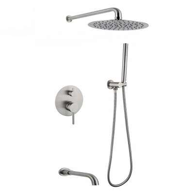 Wholesale Cheap Thermostatic water Bath Faucet with mixer Bathroom Basin shower faucet Set Classic Wall Water taps