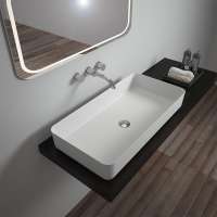 Sm-8350-1 Wholesale Bathroom Basin Solid Surface Kitchen Sink