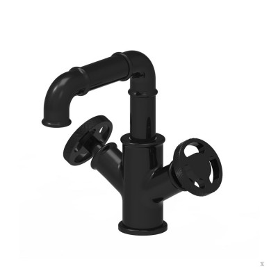 New Arrival Matte Black Faucet 2 Handle Hot Cold Water Mixer tap Bathroom Brass Basin Faucet